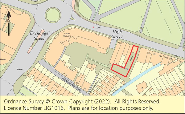 Lot: 80 - TOWN CENTRE SITE WITH POTENTIAL FOR DEVELOPMENT -